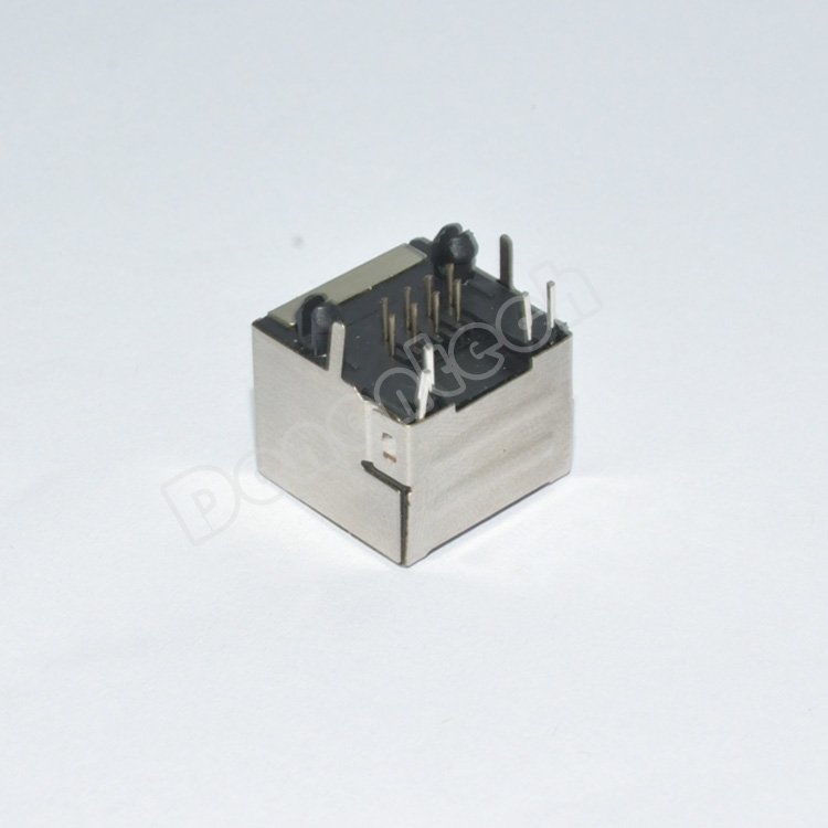 Denentech Factory direct sales RJ45 connector 8P8C Right Angle DIP waterproof rj45 connector with LED