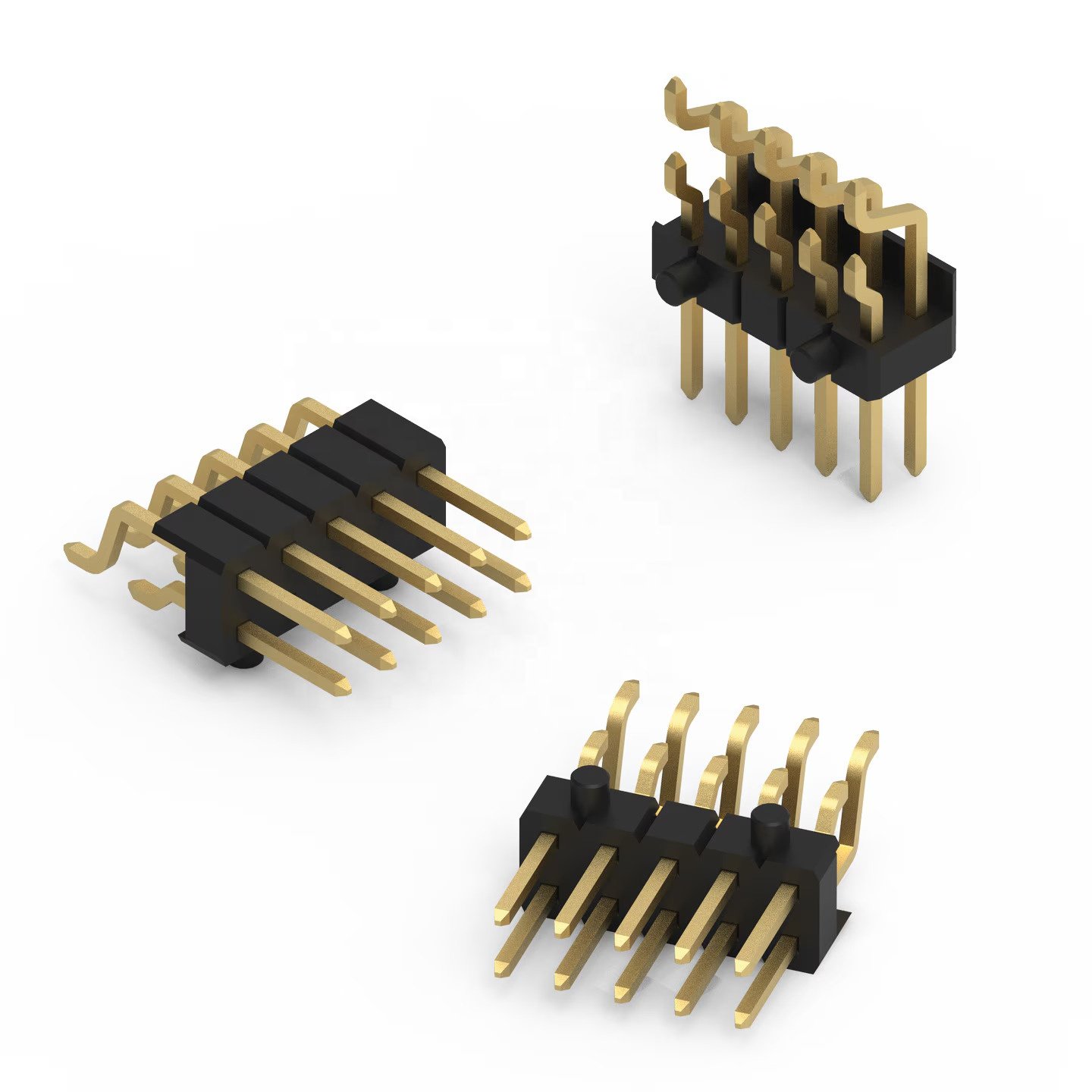 OEM 1.27mm 2.0mm 2.54mm 5.08mm pitch Single Dual Row 1-40 Pin Straight SMT R/A Gold Plated PCB Strip Male Pin Header Connector