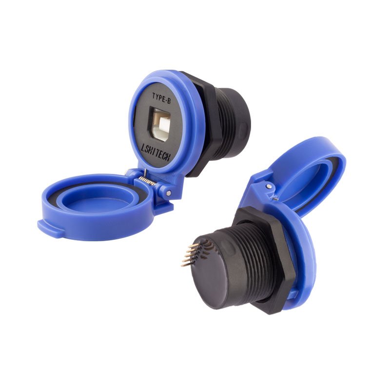 Lshitech Type-B Electrical Automotive Audio Solder Wire Wiring Harness Interface Socket Connectors