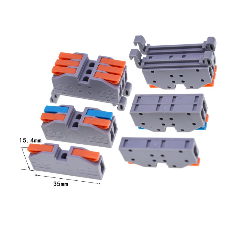 The push handle plug-in version can be used with guide rail quick terminal blocks, multi-in and multi-out wire quick connectors