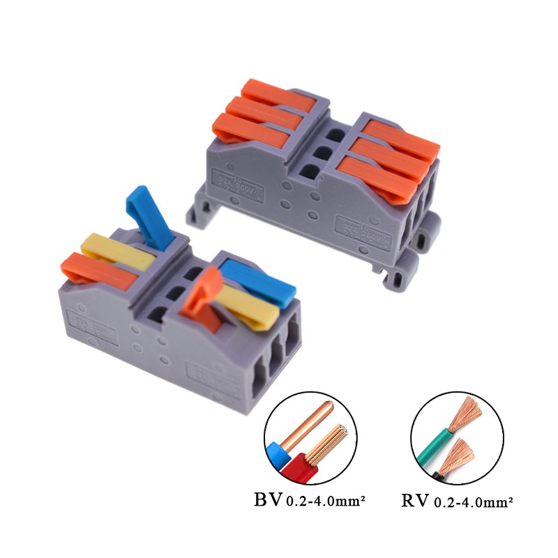 The push handle plug-in version can be used with guide rail quick terminal blocks, multi-in and multi-out wire quick connectors