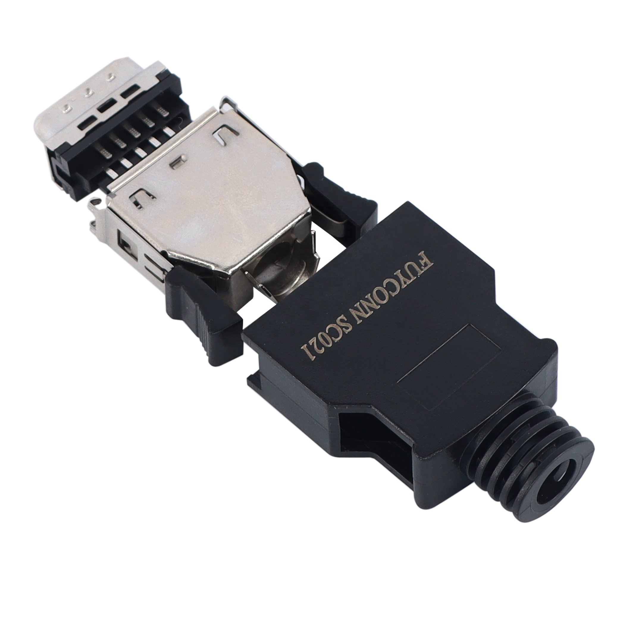 Solder Cable MDR Male 20pin SCSI Connector, 1.27mm SCSI 20 Pin Mini D Ribbon Male Solder HPCN Connector w/ Plastic Dust Cover