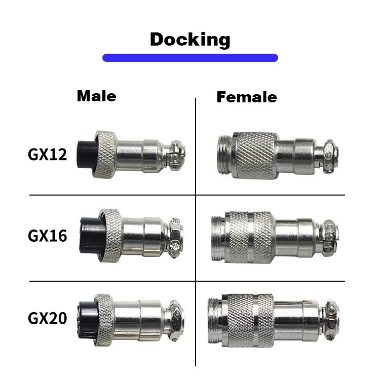 Female GX16 GX16-3 GX16-5 GX16-7 2P 3P 4P 5P 9P 10Pin Bulkhead Aviation Connector