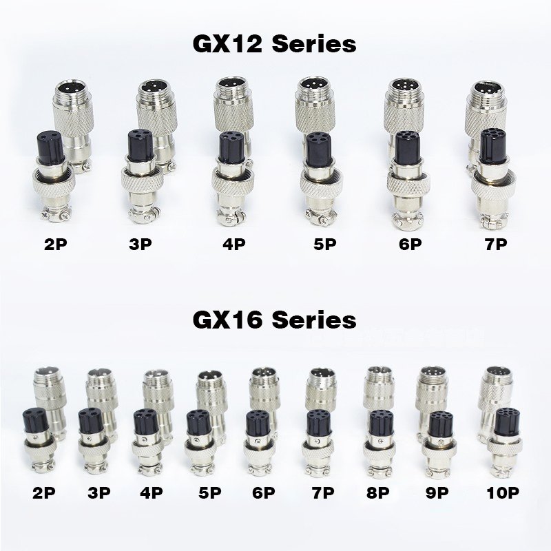 Female GX16 GX16-3 GX16-5 GX16-7 2P 3P 4P 5P 9P 10Pin Bulkhead Aviation Connector