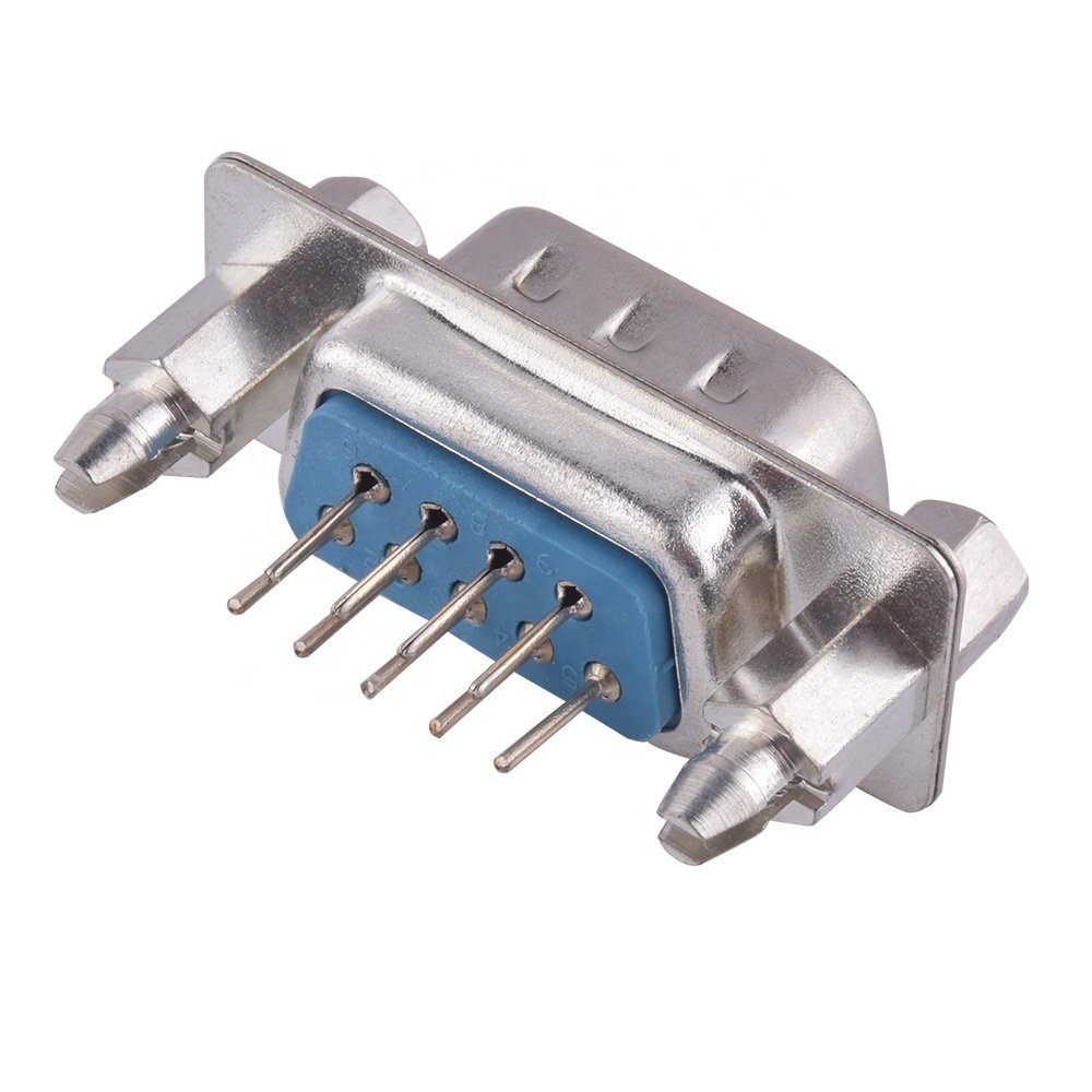 D-SUB VGA 9pin Male Connector PCB Mounted Straight DP 9p VGA Male Connector With Screw Video Socket