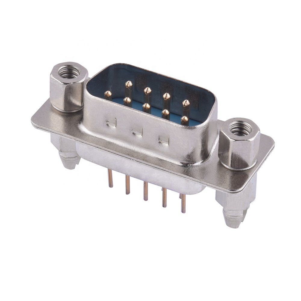 D-SUB VGA 9pin Male Connector PCB Mounted Straight DP 9p VGA Male Connector With Screw Video Socket