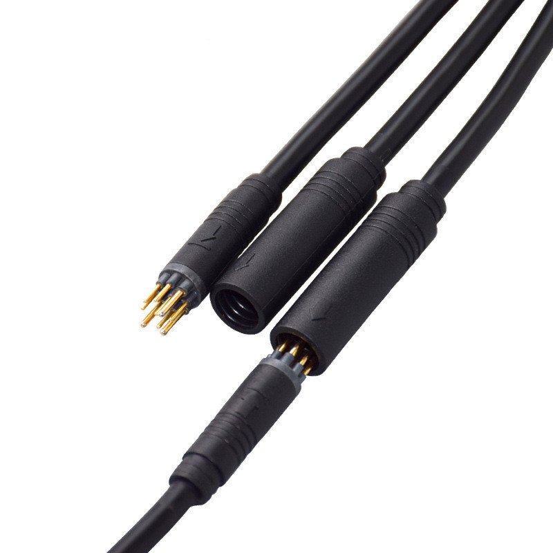 Customized 3+6Pin male to female plug 9pin waterproof connector electric scooter motor waterproof power cable