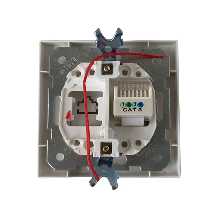 Eu Standard Pc Material Tv Telphone Socket Wholesale Data Socket Outlet Rj45 Satellite Wall Sockets F Connector