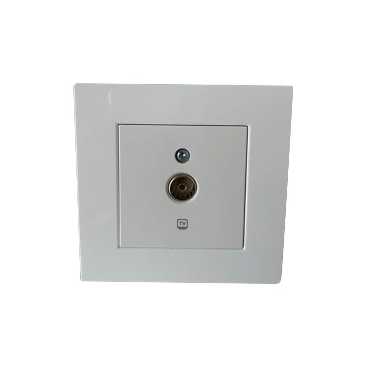 Eu Standard Pc Material Tv Telphone Socket Wholesale Data Socket Outlet Rj45 Satellite Wall Sockets F Connector