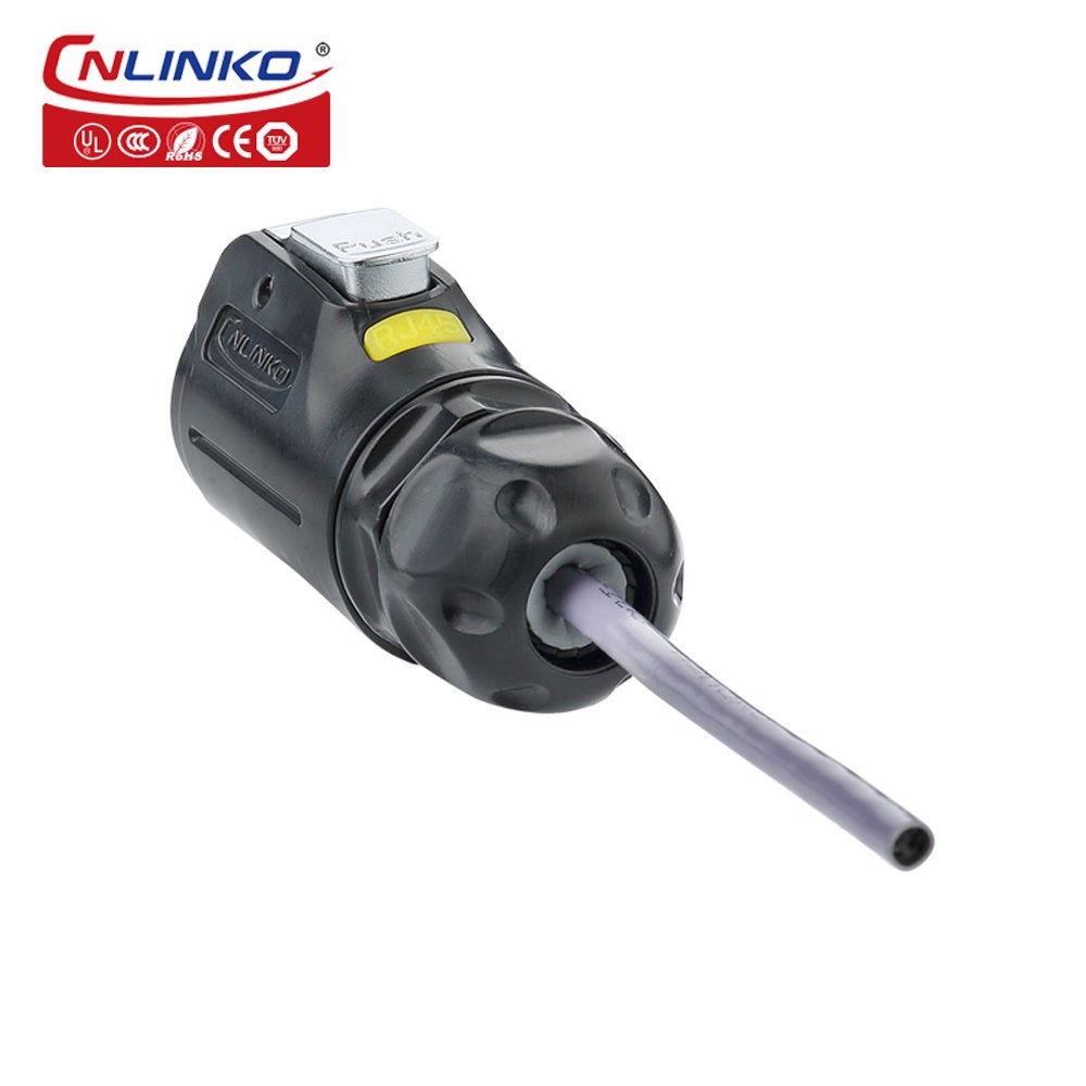 CNLINKO LP24 RJ45 waterproof connector LED display connector IP68 waterproof rj45 connector