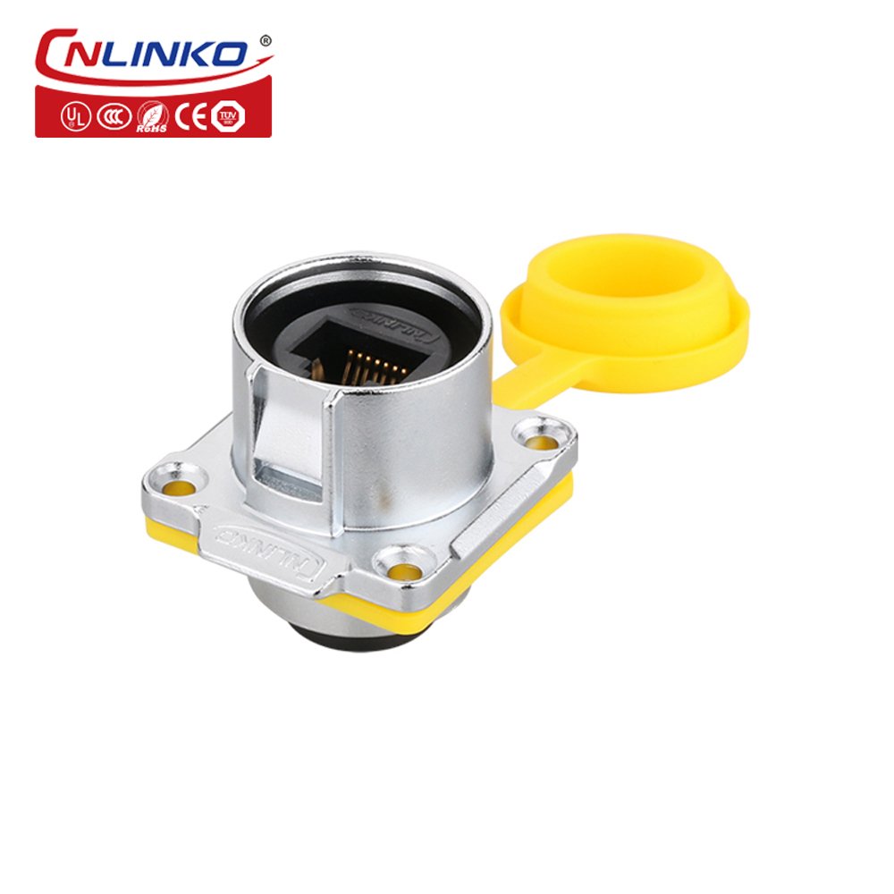 CNLINKO LP24 RJ45 waterproof connector LED display connector IP68 waterproof rj45 connector