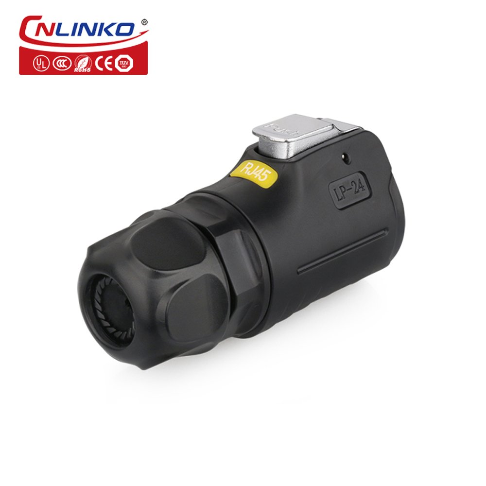 CNLINKO LP24 RJ45 waterproof connector LED display connector IP68 waterproof rj45 connector