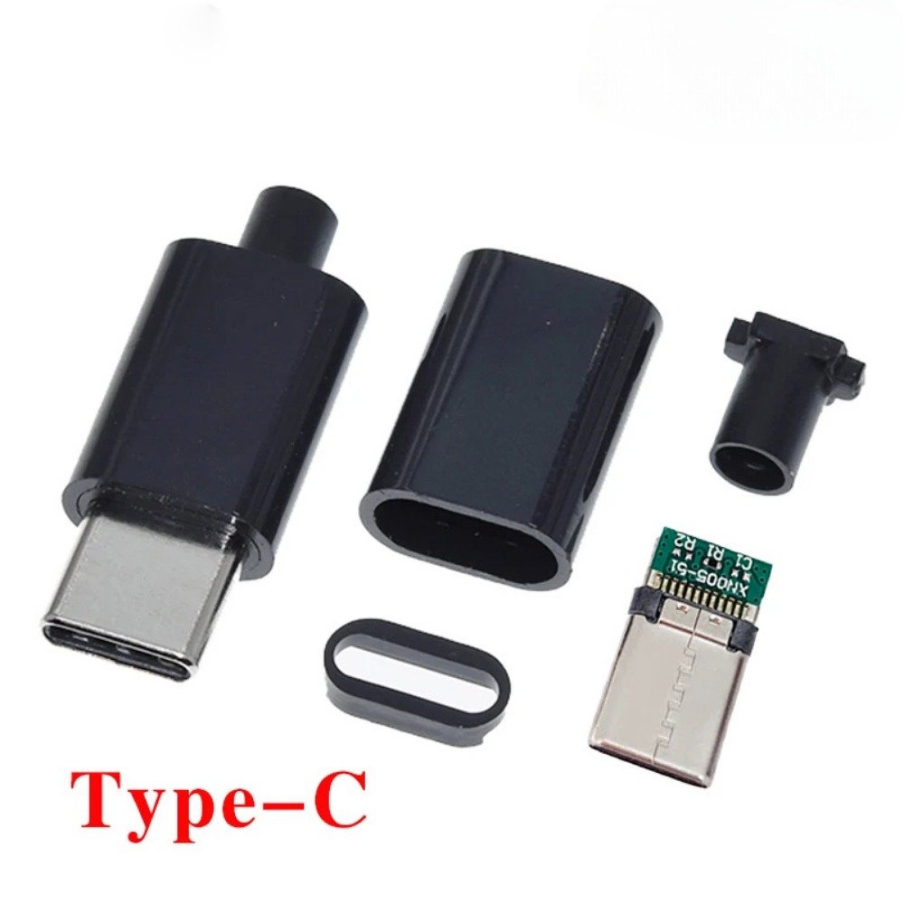 TYPE C USB 3.1 24 Pin Male Plug Welding Connector Adapter with Housing Type-C Charging Plugs Data Cable Accessories Repair