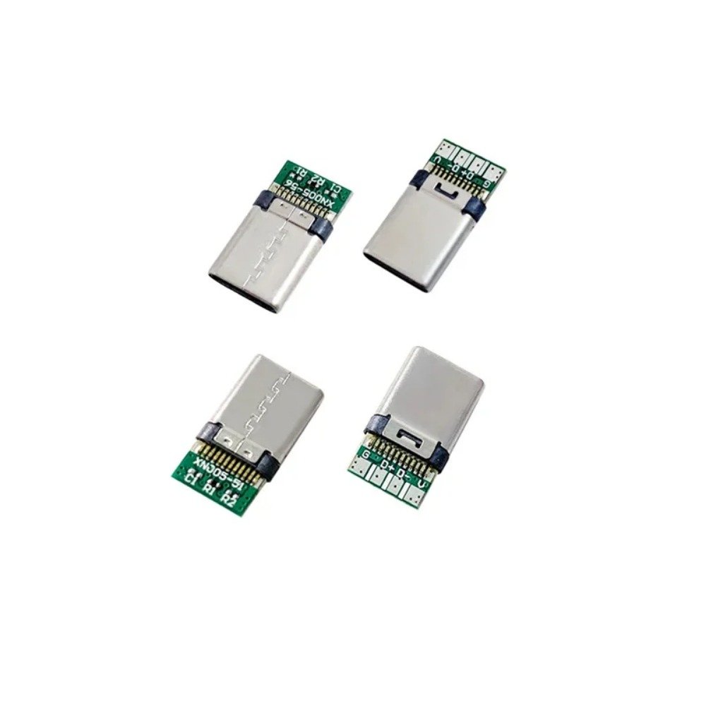 TYPE C USB 3.1 24 Pin Male Plug Welding Connector Adapter with Housing Type-C Charging Plugs Data Cable Accessories Repair