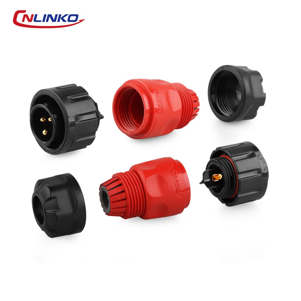 CnLinko YM20 series lighting waterproof plastic power ip67 ip68 circular ac dc plug solar fast led strip wire connectors