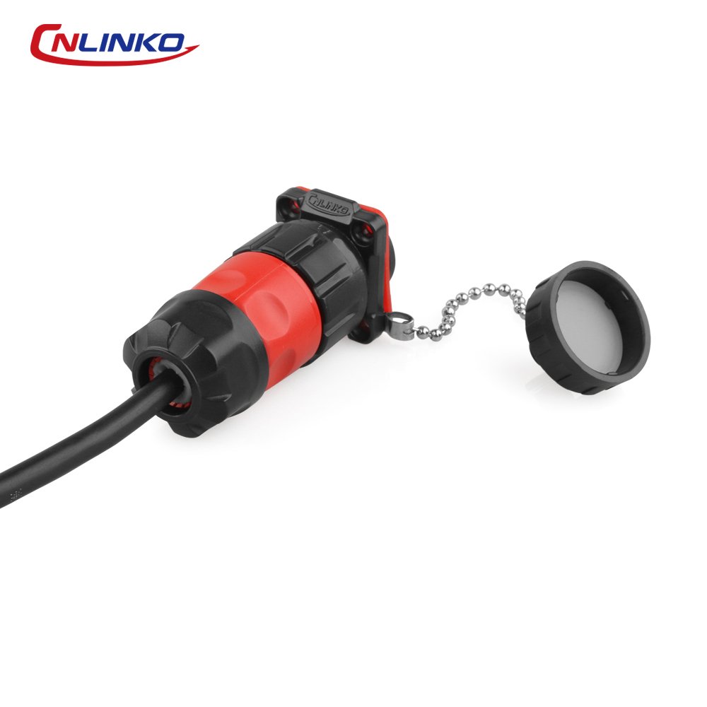 CnLinko YM20 series lighting waterproof plastic power ip67 ip68 circular ac dc plug solar fast led strip wire connectors