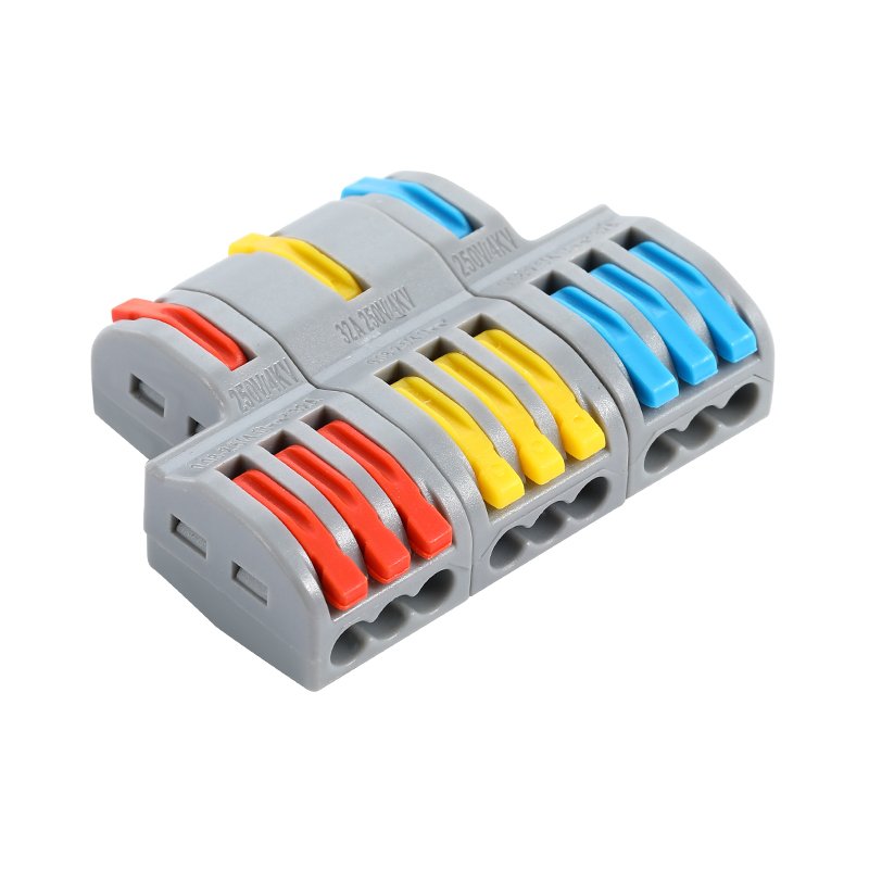 quick push-in conductor lever wire nut connectors 2 3 in 4 6 9 out 32a electrical terminals