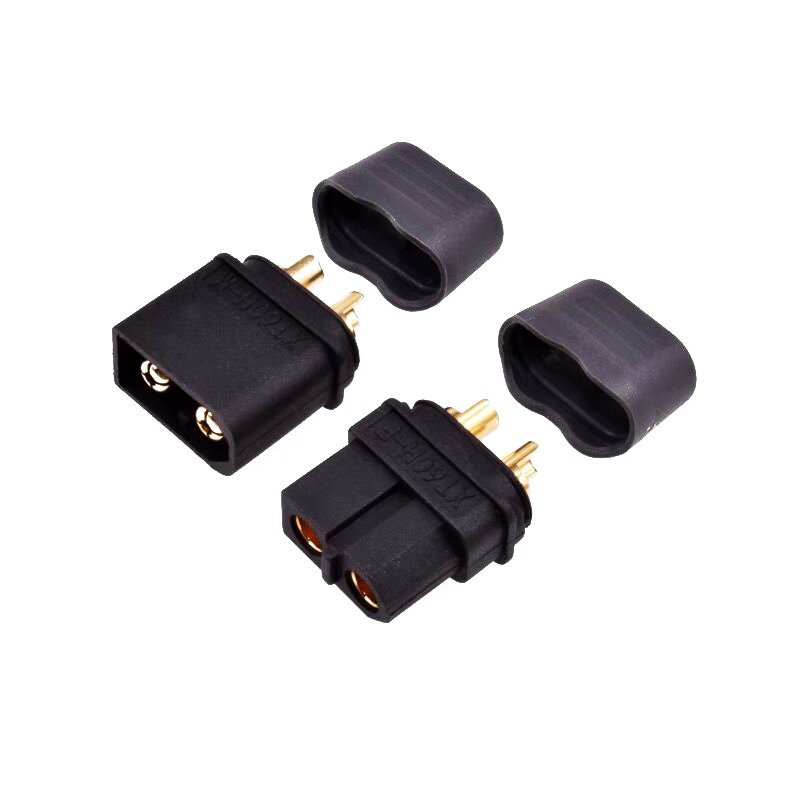 Amass XT60H XT60H-F XT60H-M XT60-H Connector XT60 With Cover Black 10 Pair Bullet Plug Silicone Rubber RC Cable