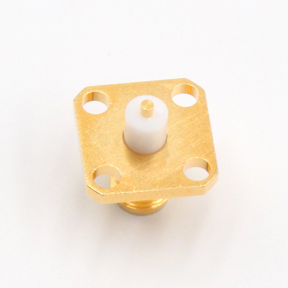 XINQY DC-8000MHz RF Connector SMA-Female 50 Ohm 4-Hole Flange Fixing Coaxial Connector