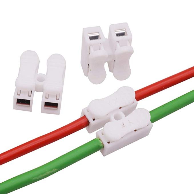 2 Pin Quick Cable Connector CH-2 Press Type Self-Locking Electric Wiring Spring Terminal Blocks