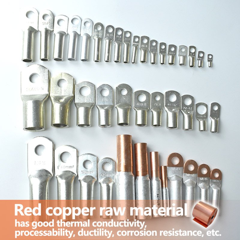QWT Copper naked non-Insulated circular connecting ring terminals, China High temperature resistance cable lug wire terminals