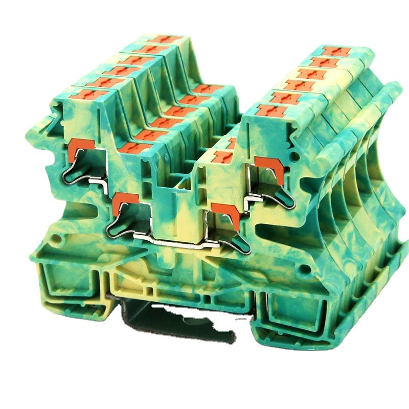 CHIKU UL Spring Push In Connector RPI 4-QUATTRO Din Rail Terminal Blocks 1000V For Wiring