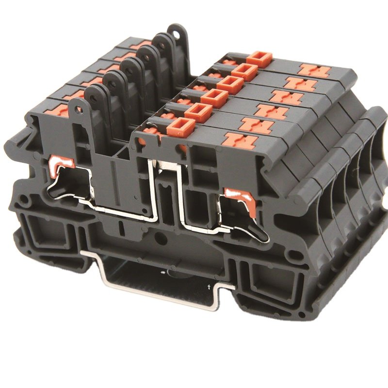 CHIKU UL Spring Push In Connector RPI 4-QUATTRO Din Rail Terminal Blocks 1000V For Wiring