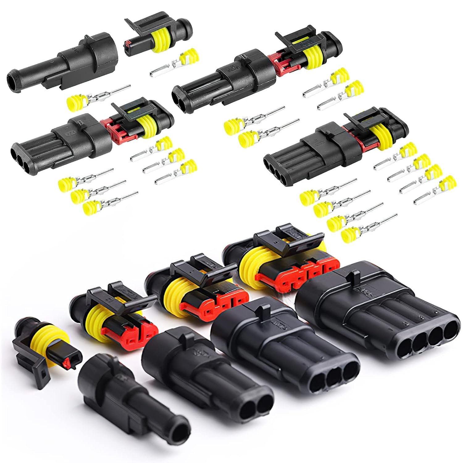 Waterproof Male Female 1.5 Tyco Amp Connector 2Pin Position Wire Auto Automotive Electrical Connector Amp Connector