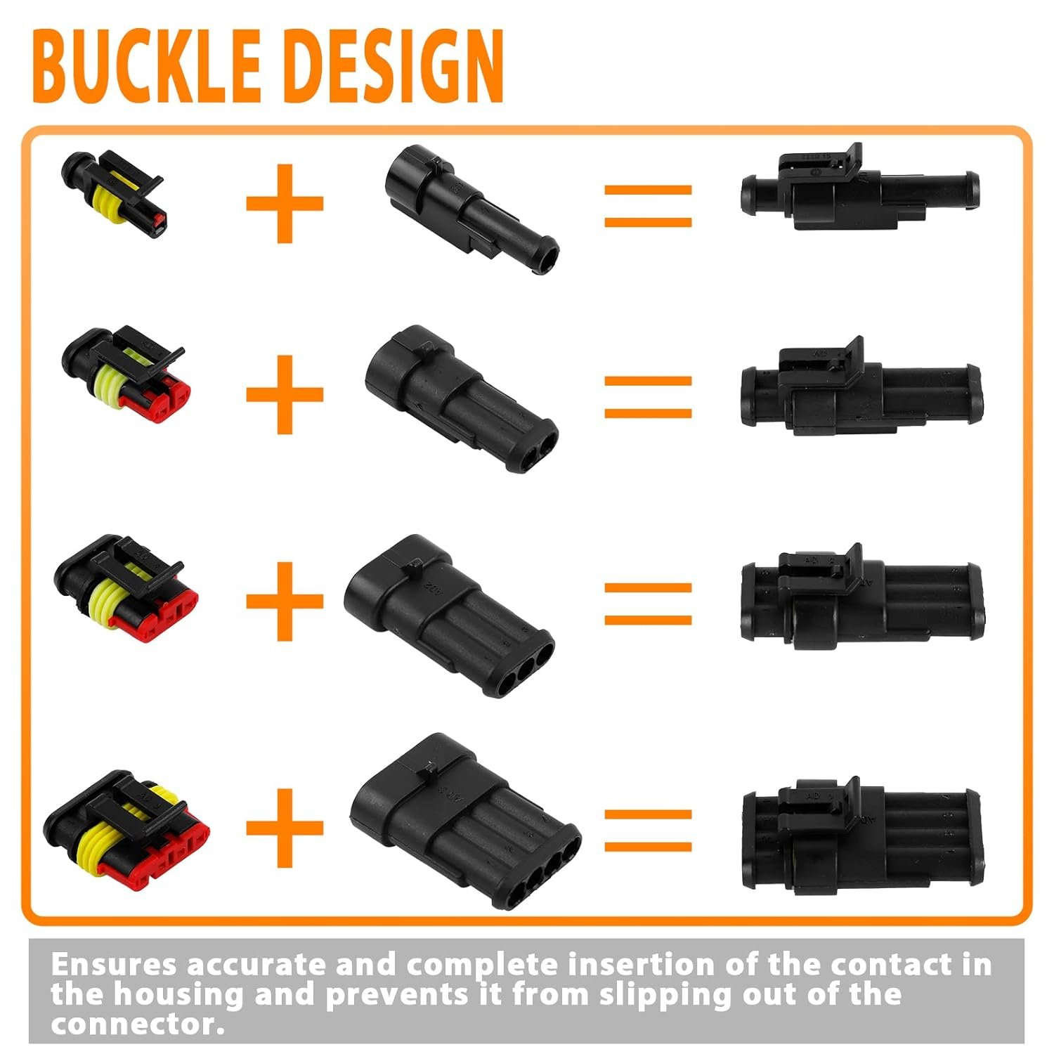 Waterproof Male Female 1.5 Tyco Amp Connector 2Pin Position Wire Auto Automotive Electrical Connector Amp Connector