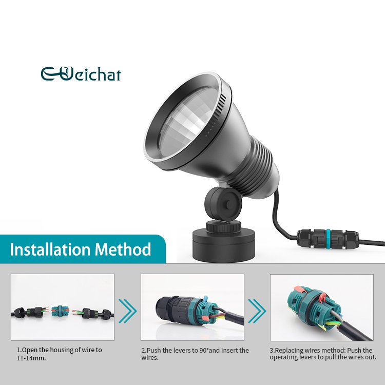 EW-P20 2/3pin Led Commercial Light Connector Led Connectors & Cabling Quick Connect Wire to Wire Ip68 Waterproof Connector
