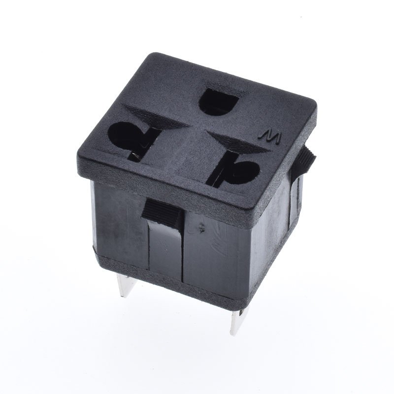 AC power socket US America Type B 3 jack 15A125V inlet electric connector WD-601Cassette power wall socket