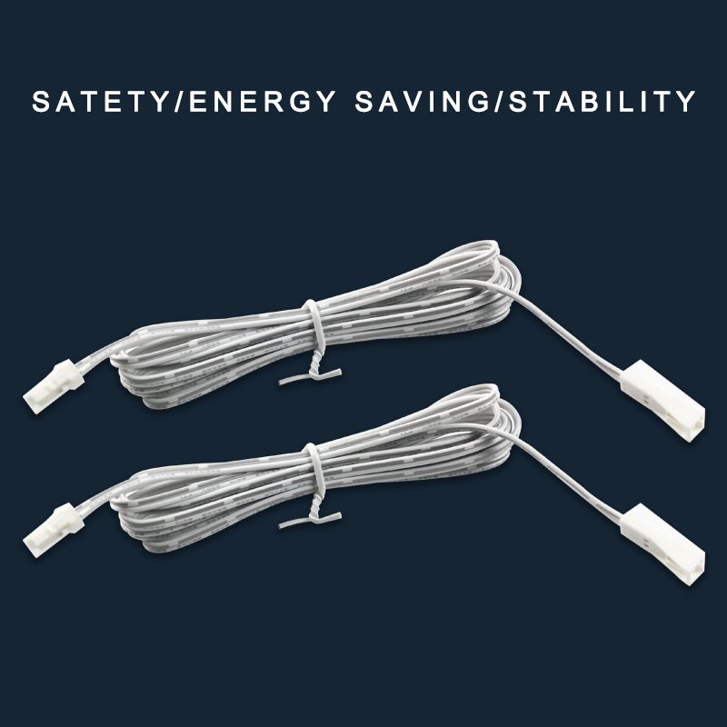 2Pin Male to Female Dupont Cable Connector 1m 2m 3m LED wardrobe Cabinet Light Extension Cord Power Application