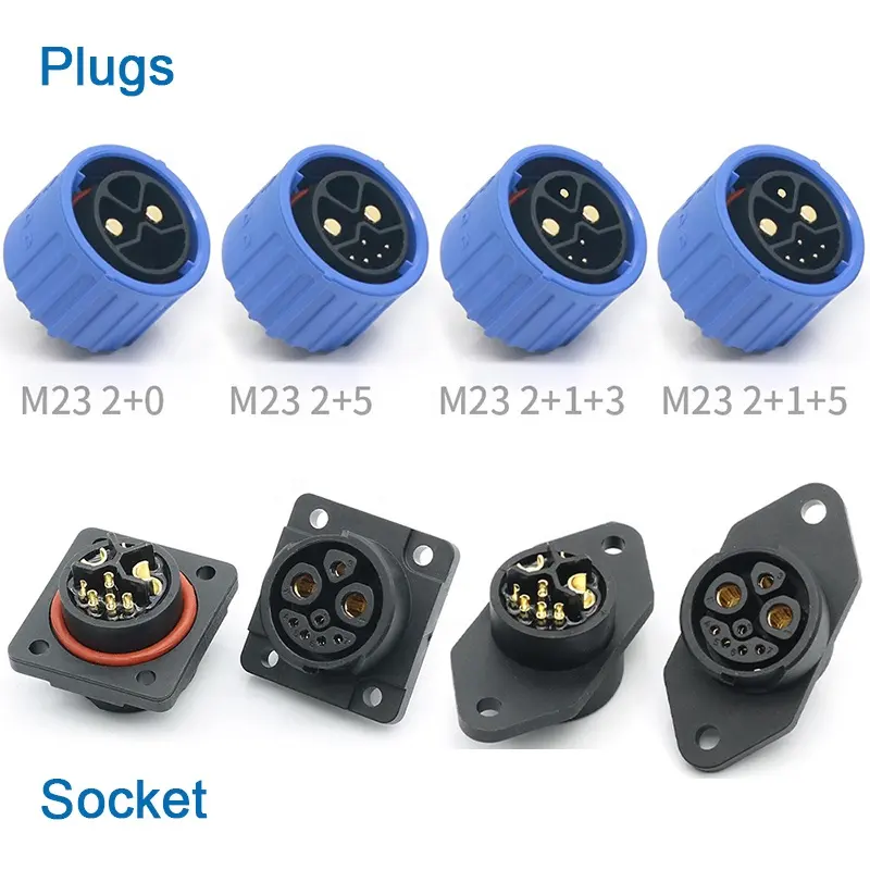 Electric Bicycle Battery Connector M25 2+1+5 Quick Lock Lithium Battery Connector Fireproof waterproof plug