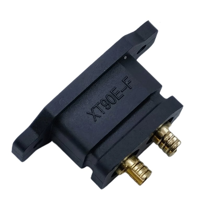 Original Amass XT90 Bulkhead Mount Panel Mount Black Wall Mount XT90E XT90E-M XT90E-F male female Mountable Connector