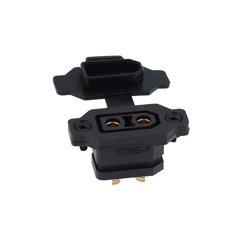 Original Amass XT90 Bulkhead Mount Panel Mount Black Wall Mount XT90E XT90E-M XT90E-F male female Mountable Connector