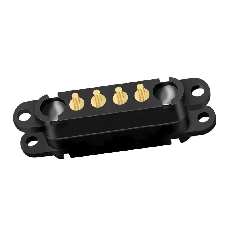 Gold Plated 12V 1A 5V2A Male And Female Data Transmission DIP Pogo Connector With Magnet
