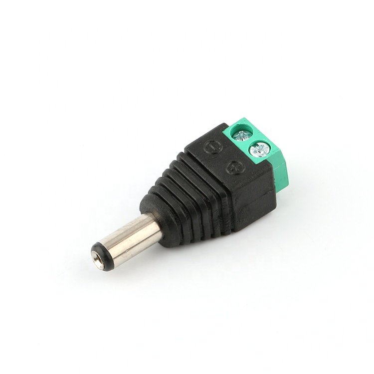 DC 2.1mm green plug terminal Power adapter 2.1*5.5MM DC male adapter connector