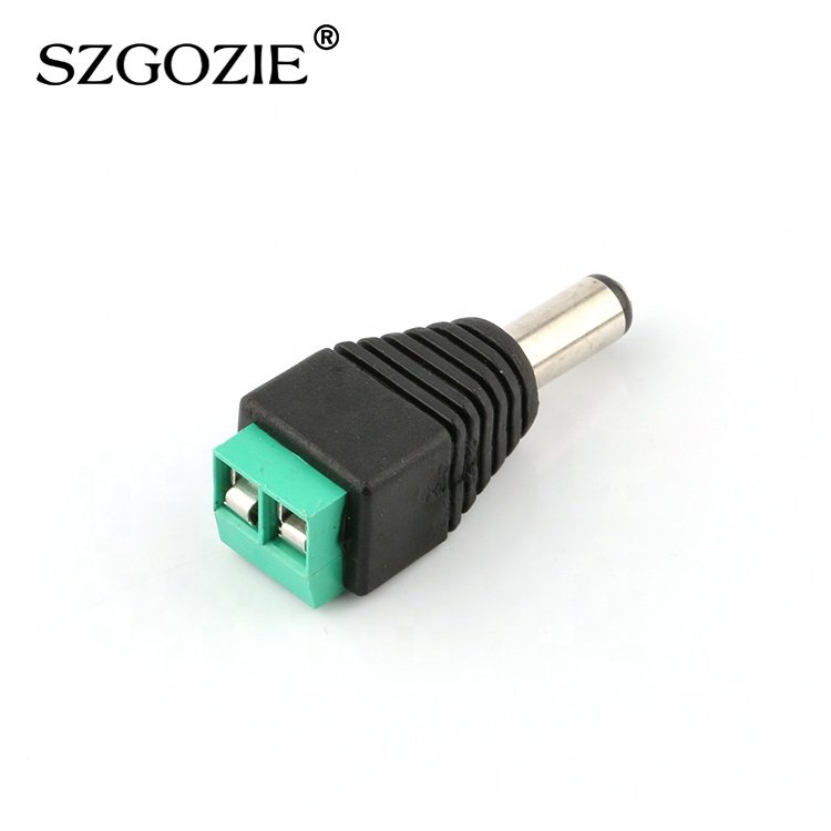 DC 2.1mm green plug terminal Power adapter 2.1*5.5MM DC male adapter connector