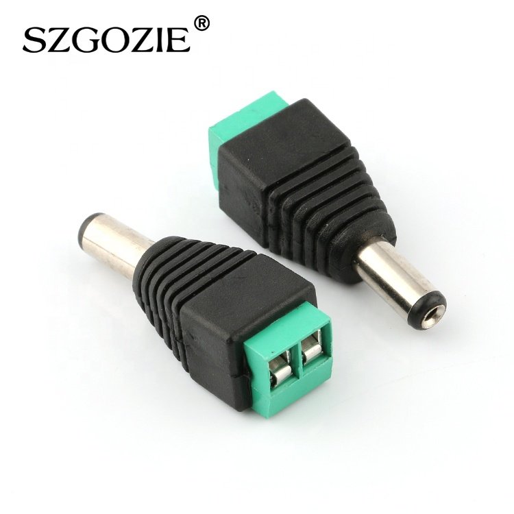 DC 2.1mm green plug terminal Power adapter 2.1*5.5MM DC male adapter connector