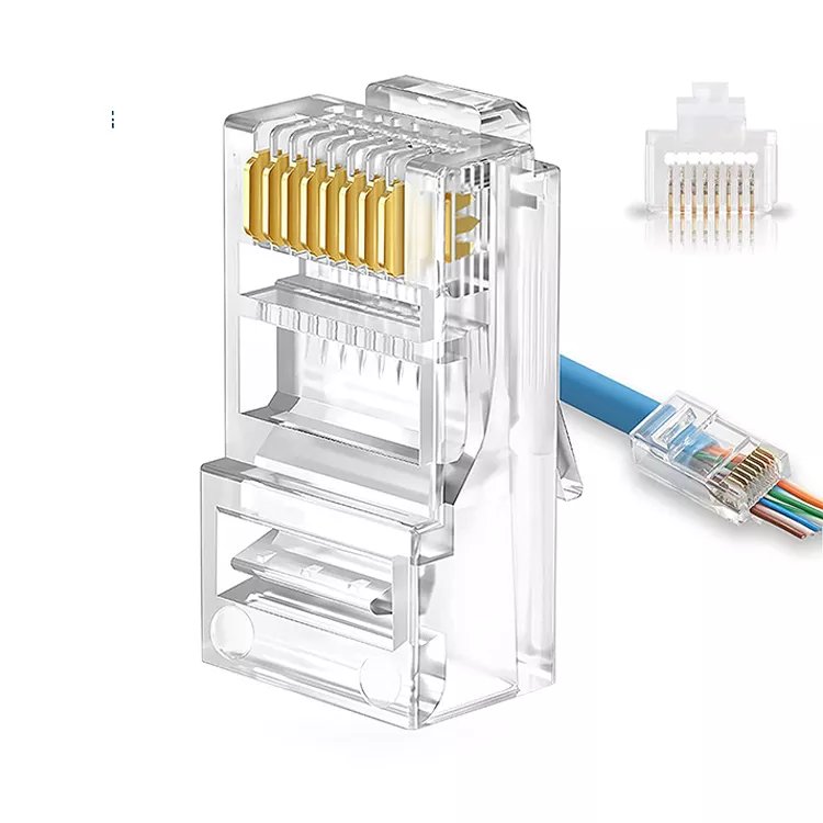 Factory price plug 8P8C RJ45 connector Best brand rj45 connectors Cat5e Cat6 for connect Network