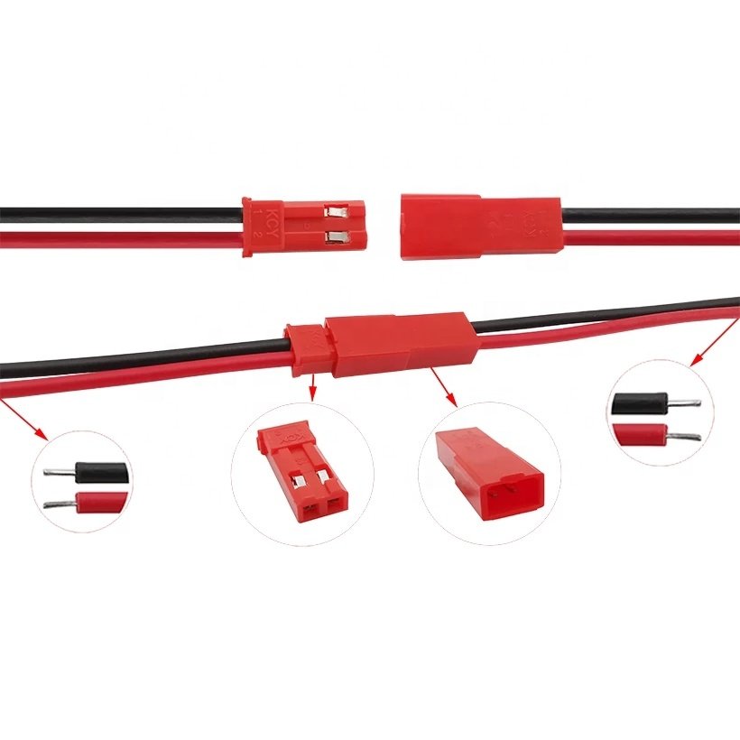 OULAIDA 10Pairs 2 Pin JST Male Female Cable Wire Connector Plug for LED Lamp Strip RC Toys Battery 10cm 20cm