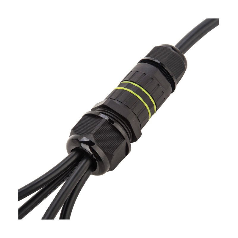1 In 3 Out mini Straight cable branch connector wtih 3 poles IP68 Waterproof Connector for Road Landscape Lights