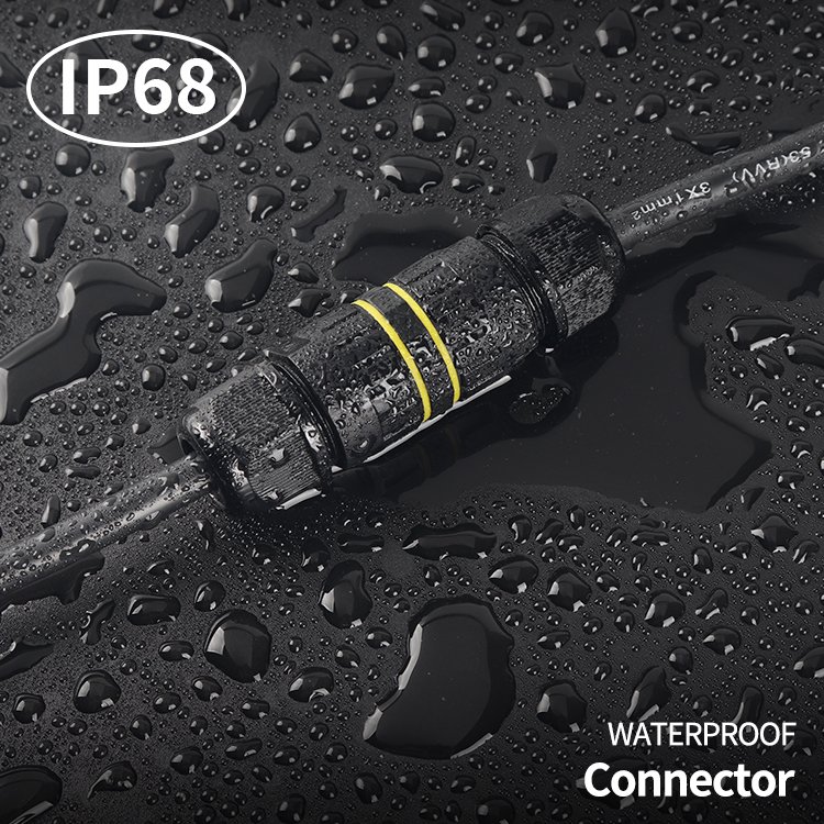 1 In 3 Out mini Straight cable branch connector wtih 3 poles IP68 Waterproof Connector for Road Landscape Lights