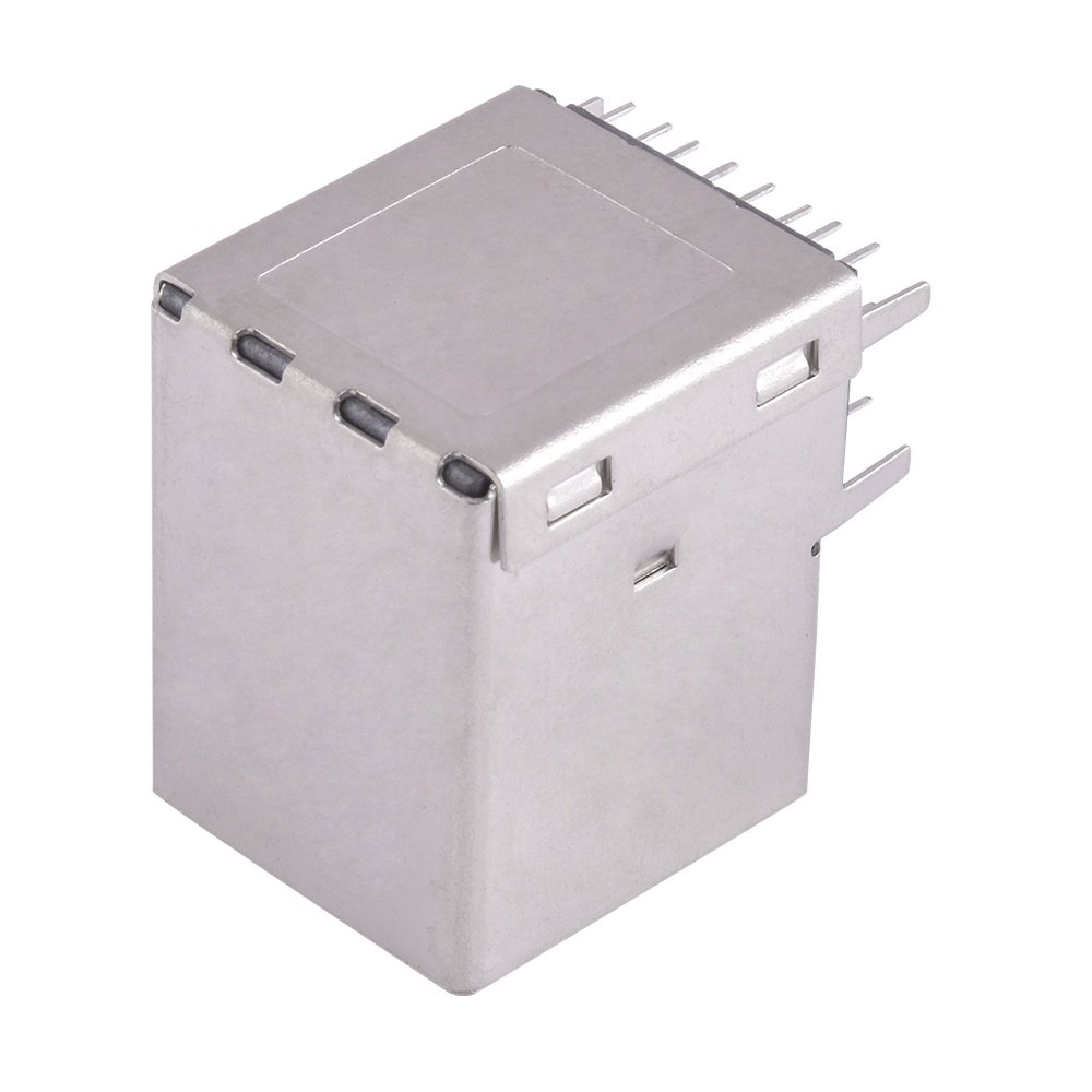 Double-Deck USB Type-C 2 Port 16Pin Female Connector Ports Socket