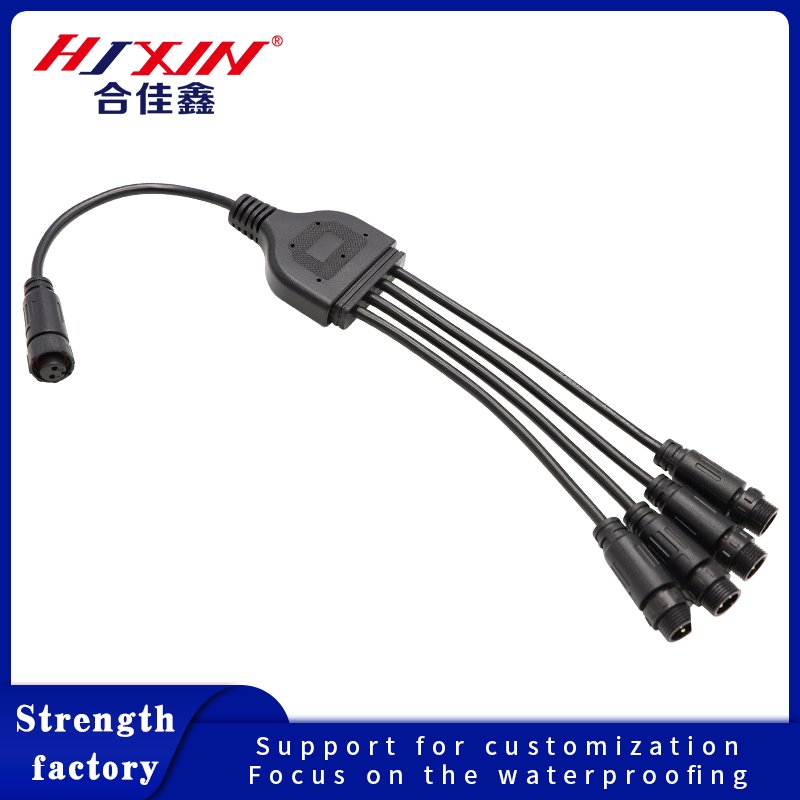 Factory Direct Sale M16Y four-battery connector waterproof connector outdoor wall lamp neon lamp power cord terminal