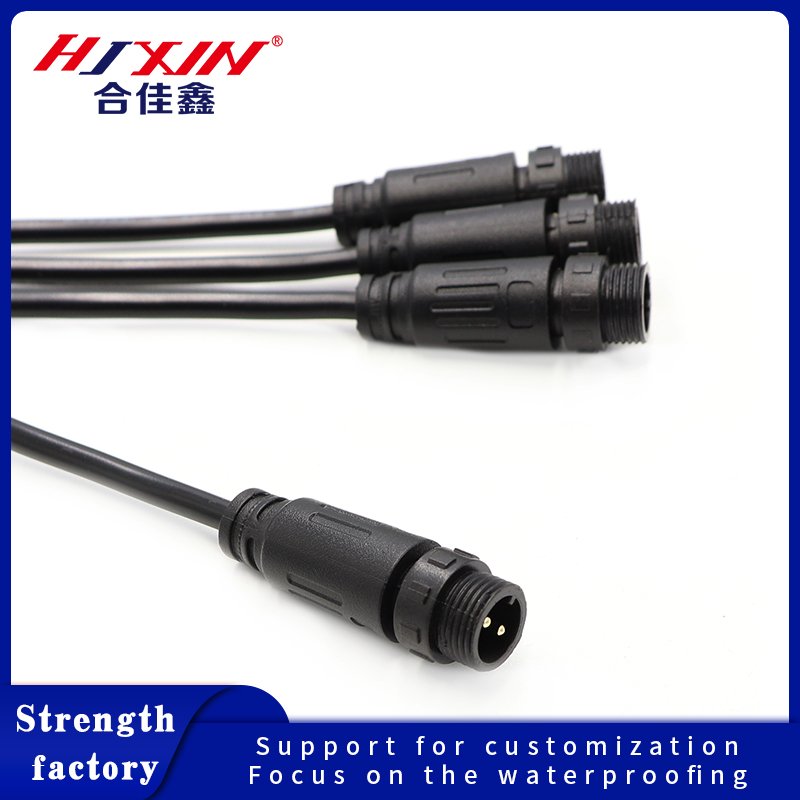 Factory Direct Sale M16Y four-battery connector waterproof connector outdoor wall lamp neon lamp power cord terminal