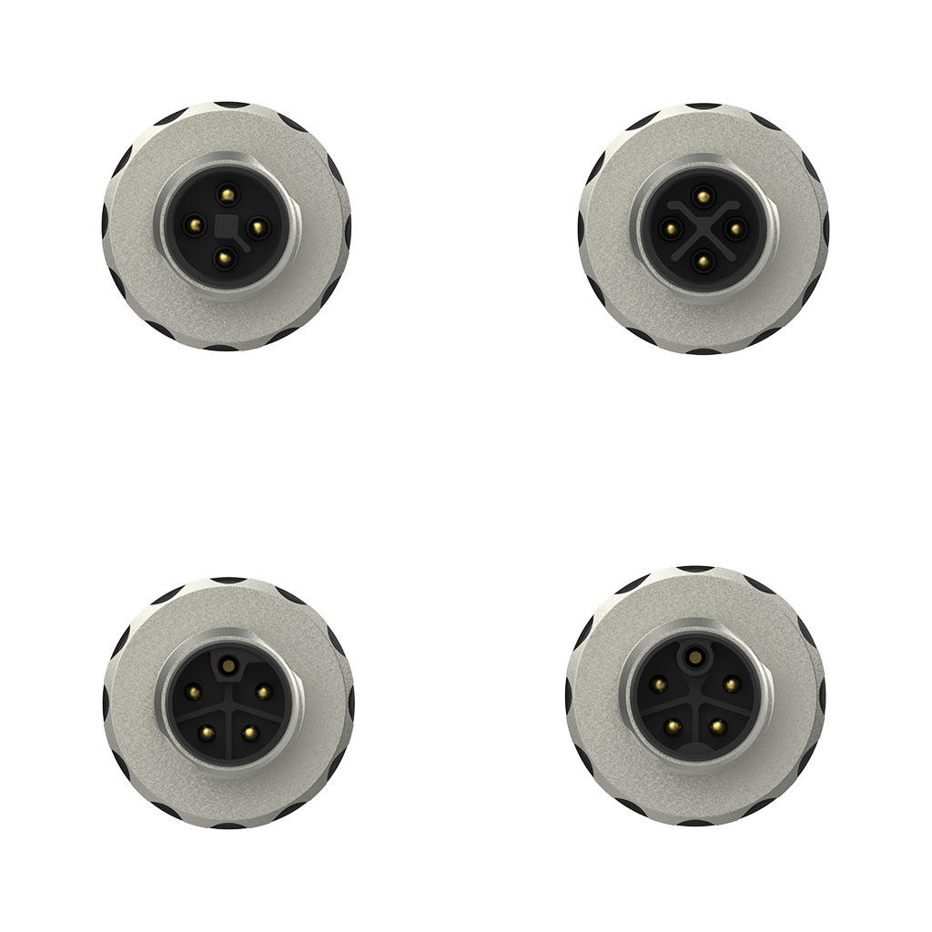 Circular Cable Connector Power Connector M12 Din Field Assembly Optic Waterproof Marvtech Male T/K/S/L IP67 IEC 7406 Dc Female /