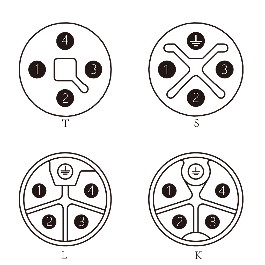 Circular Cable Connector Power Connector M12 Din Field Assembly Optic Waterproof Marvtech Male T/K/S/L IP67 IEC 7406 Dc Female /