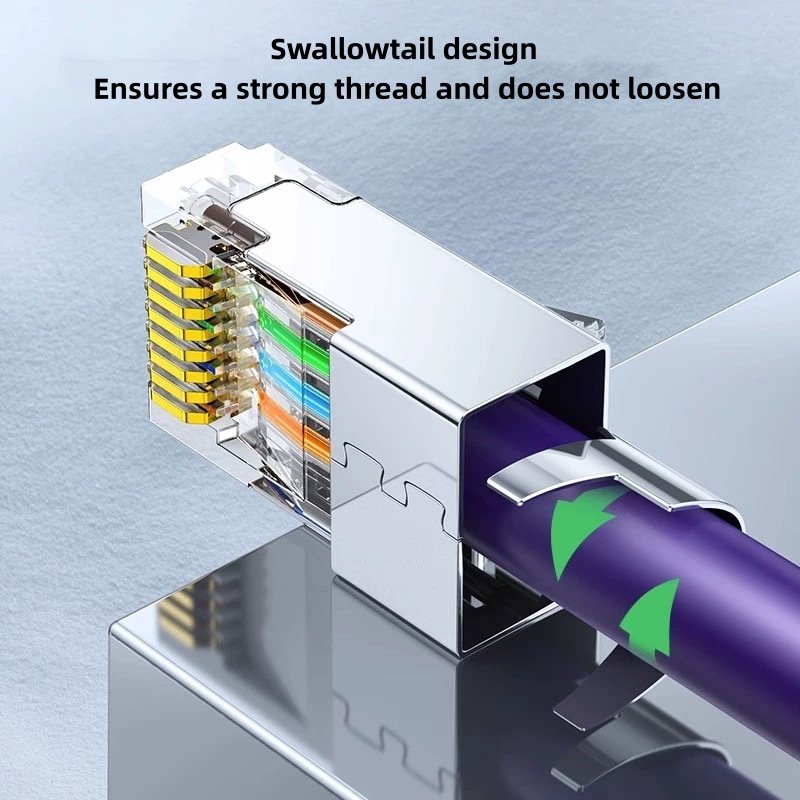 EXW High Quality Cat7 Arched RJ45 Connector Plug Unshielded rj45 connector cat7