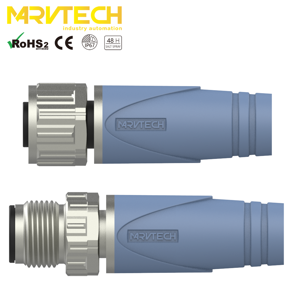 NMEA 2000 DeviceNet waterproof male female A code 120ohm M12 termination resistors plug wire connectors